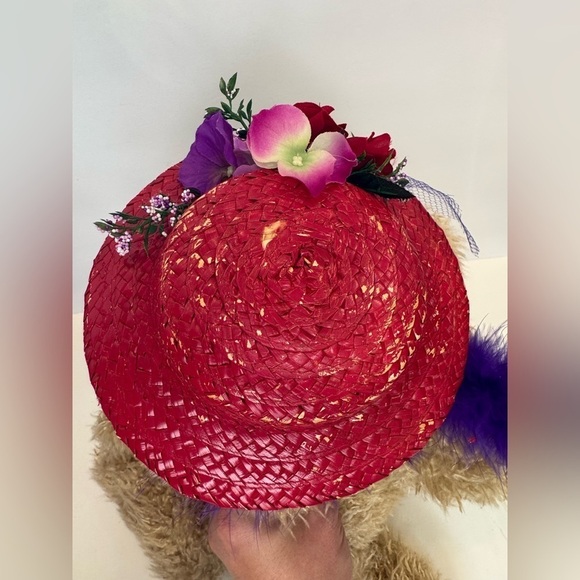 OOAK 1996 Boyd’s Bears Bunny Red Hat Society Large Rabbit Plush 19” - Picture 4 of 6